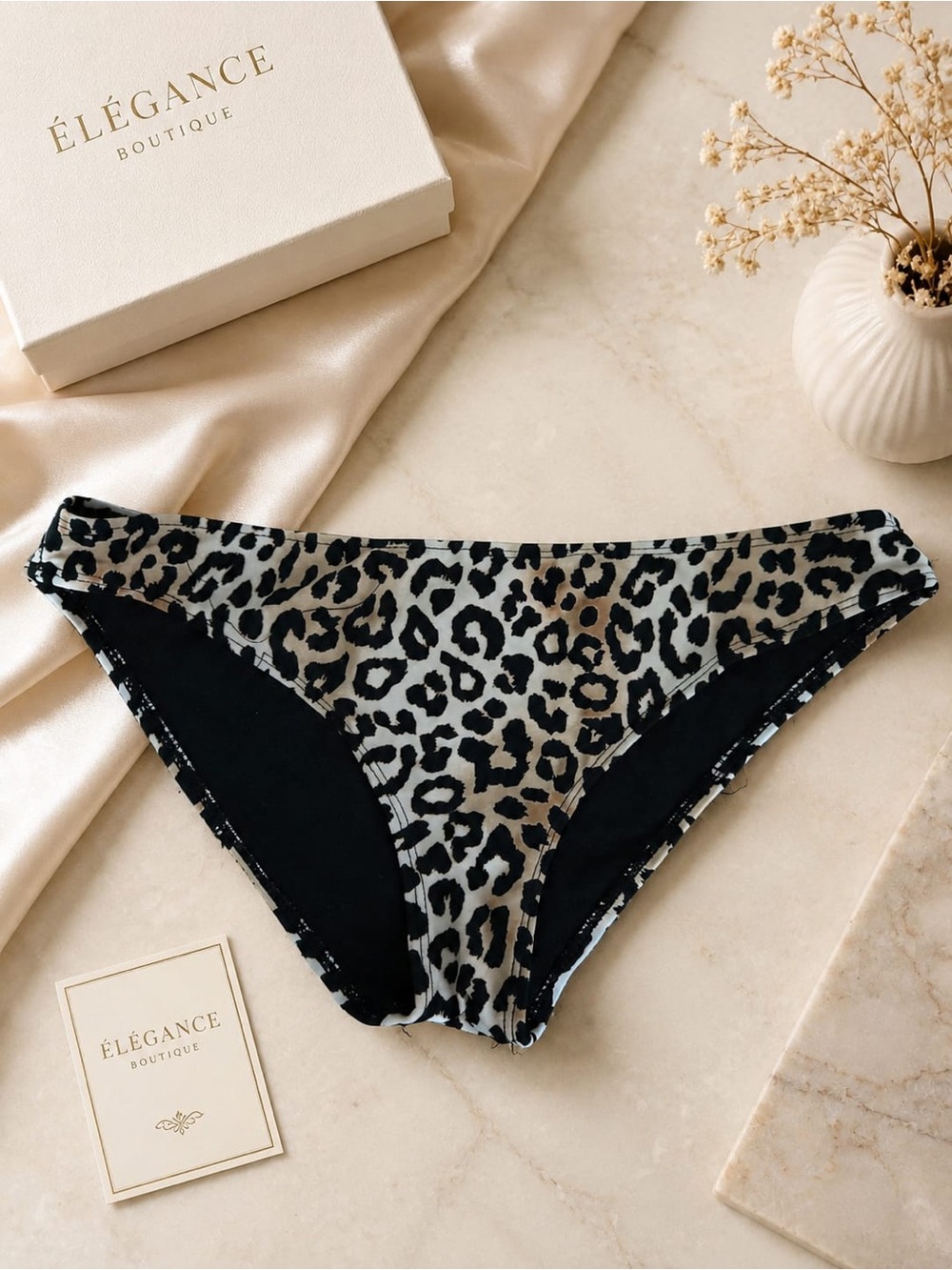 Rampage Leopard Print Bikini Bottom Size M